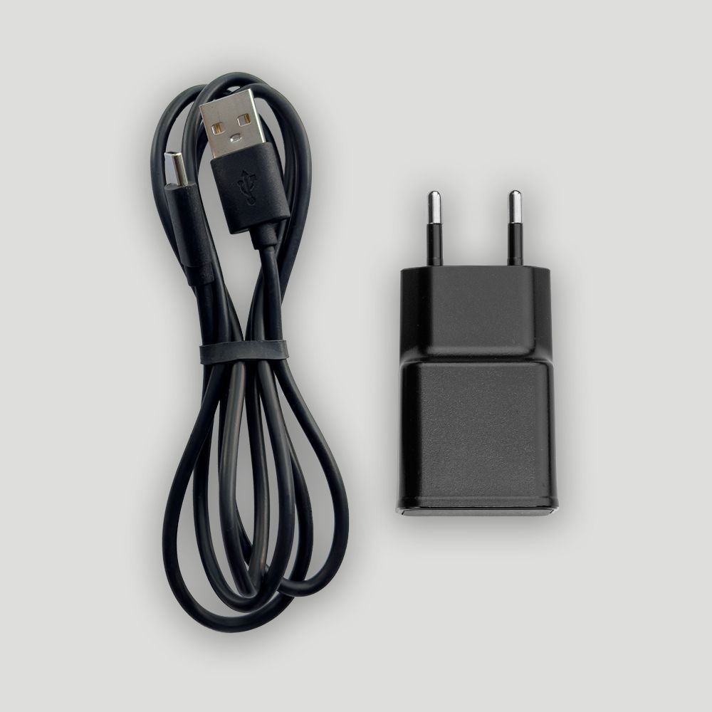 Ladekabel und Netzstecker EU schwarz