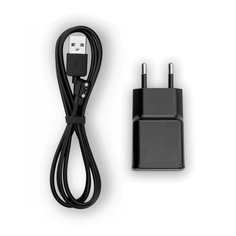 Ladekabel und Netzstecker EU schwarz